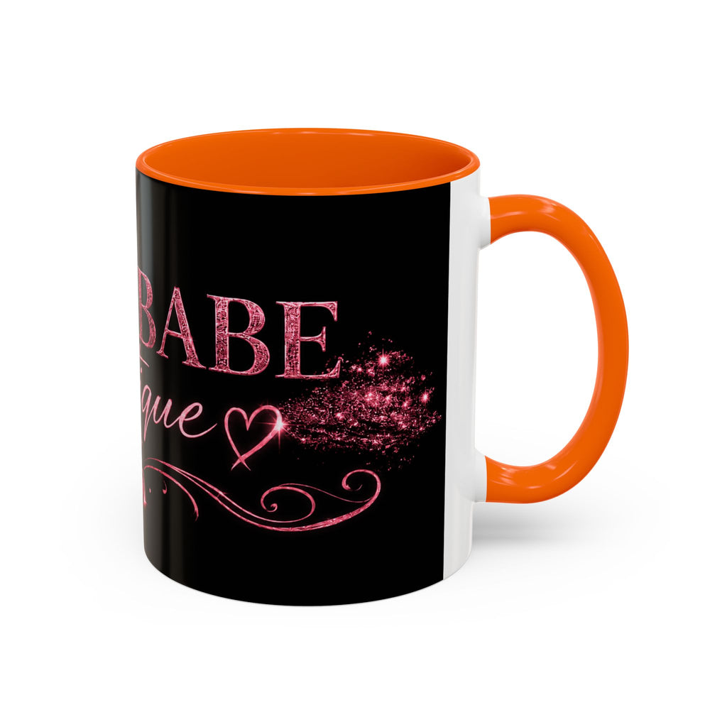Boss Babe Boutique Coffee Mug — Pink Glitter Script Accent Mug (11/15oz)