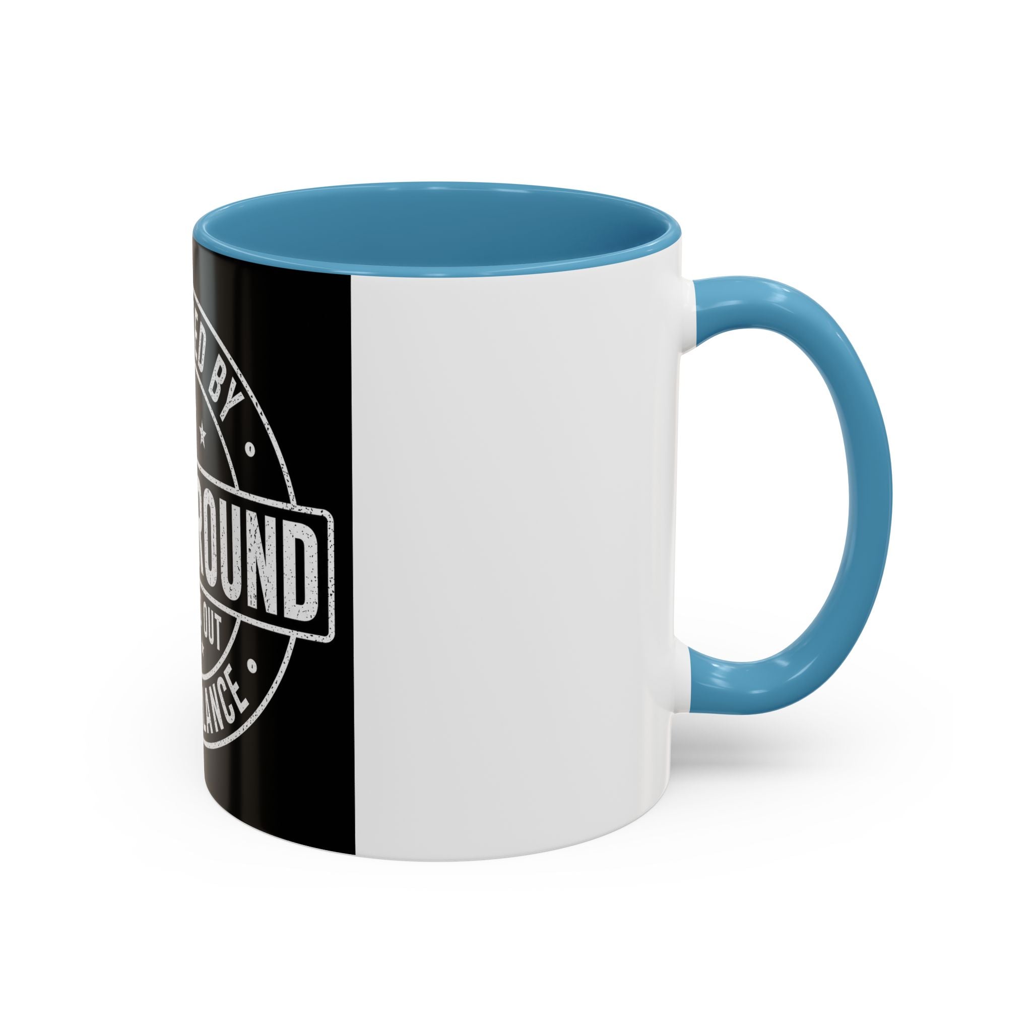 Coffee Mug — "Protected by Surveillance: Fuck Around and Find Out" Black Accent