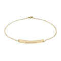 Personalized Curved Bar Anklet — Engraved Name Beach Bracelet