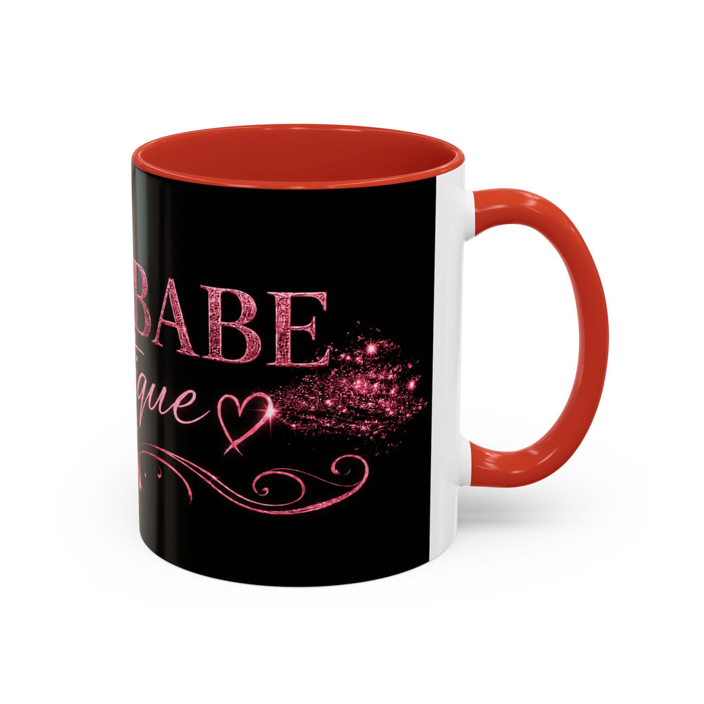 Boss Babe Boutique Coffee Mug — Pink Glitter Script Accent Mug (11/15oz)