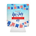 4th of July Can Cooler Sleeve – Independence Day Flag Bunting Koozie