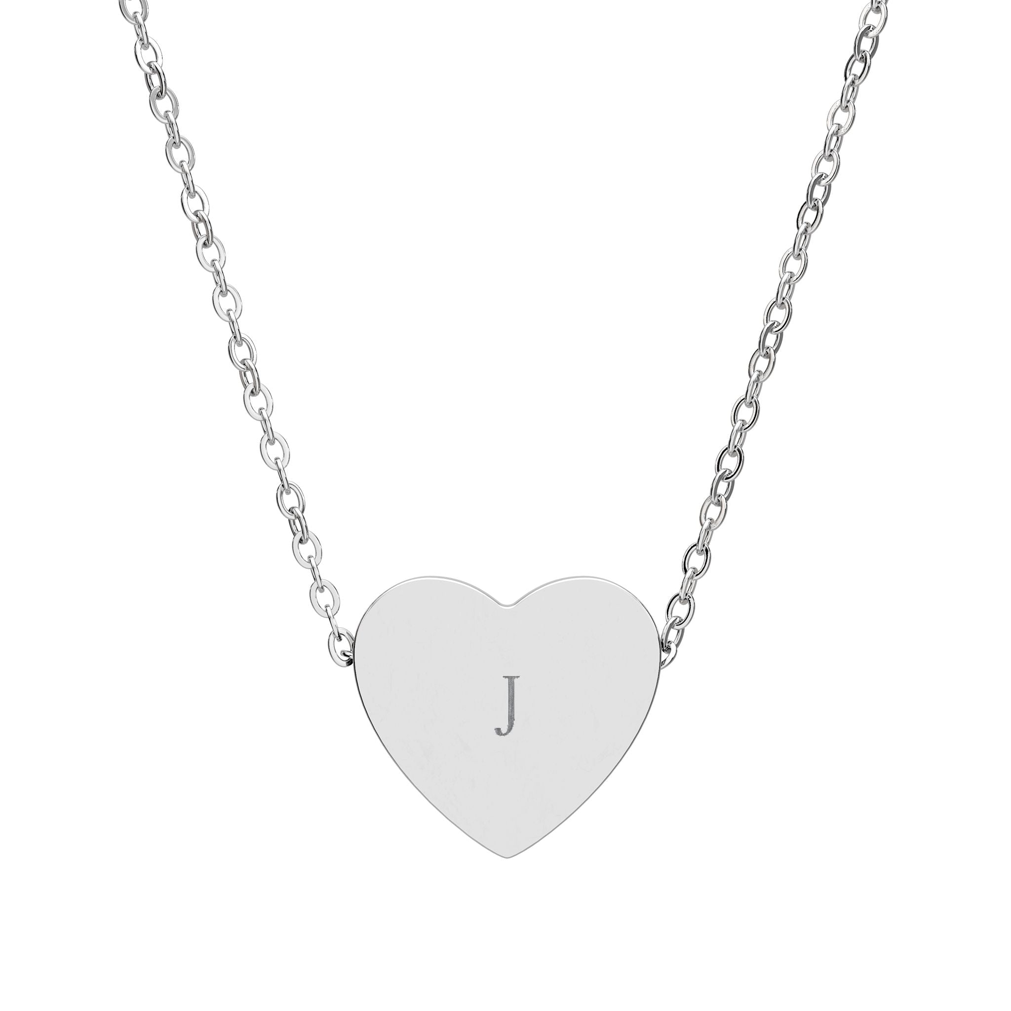 Engraved Heart Necklace — "You're My" Personalized Pendant (Silver or Rose Gold)