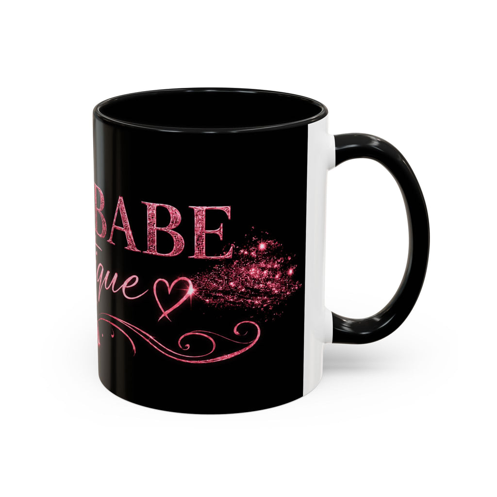 Boss Babe Boutique Coffee Mug — Pink Glitter Script Accent Mug (11/15oz)