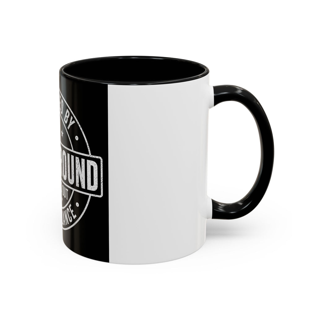 Coffee Mug — "Protected by Surveillance: Fuck Around and Find Out" Black Accent