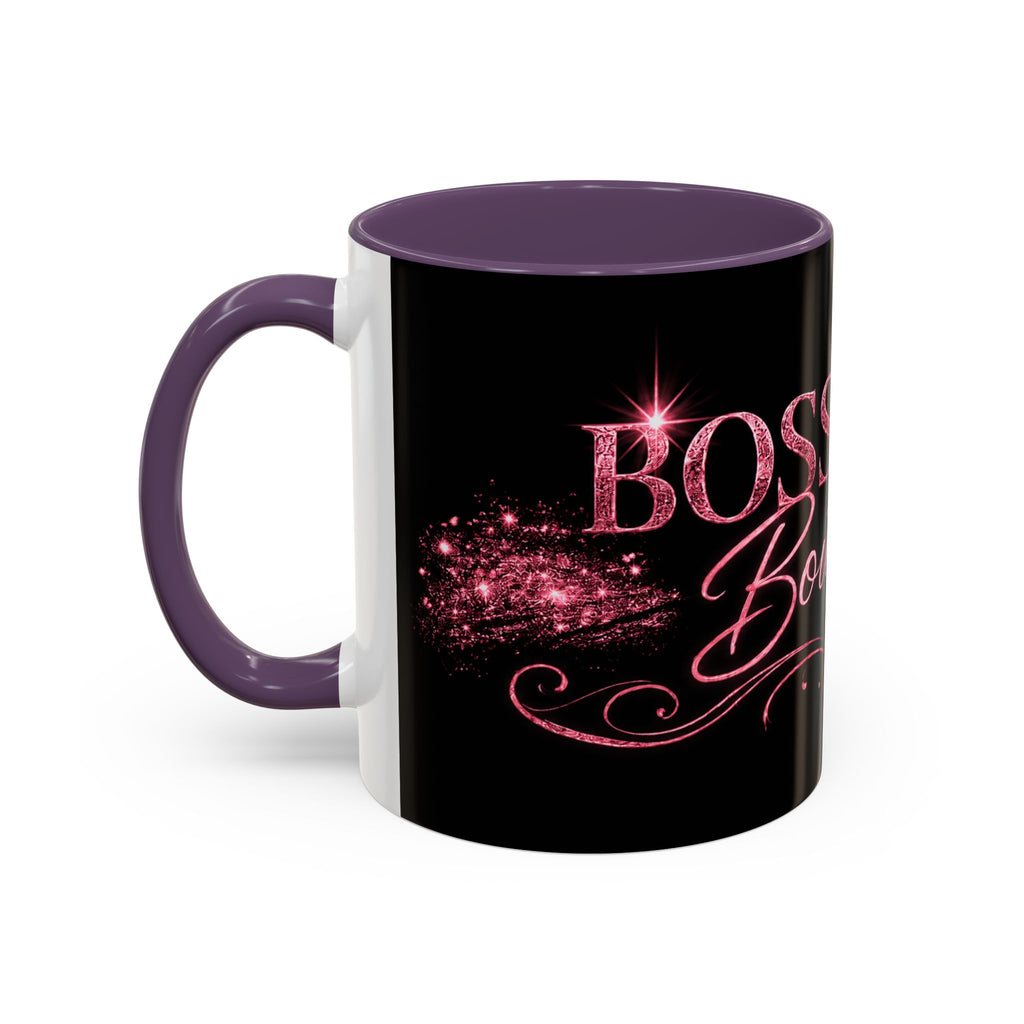 Boss Babe Boutique Coffee Mug — Pink Glitter Script Accent Mug (11/15oz)