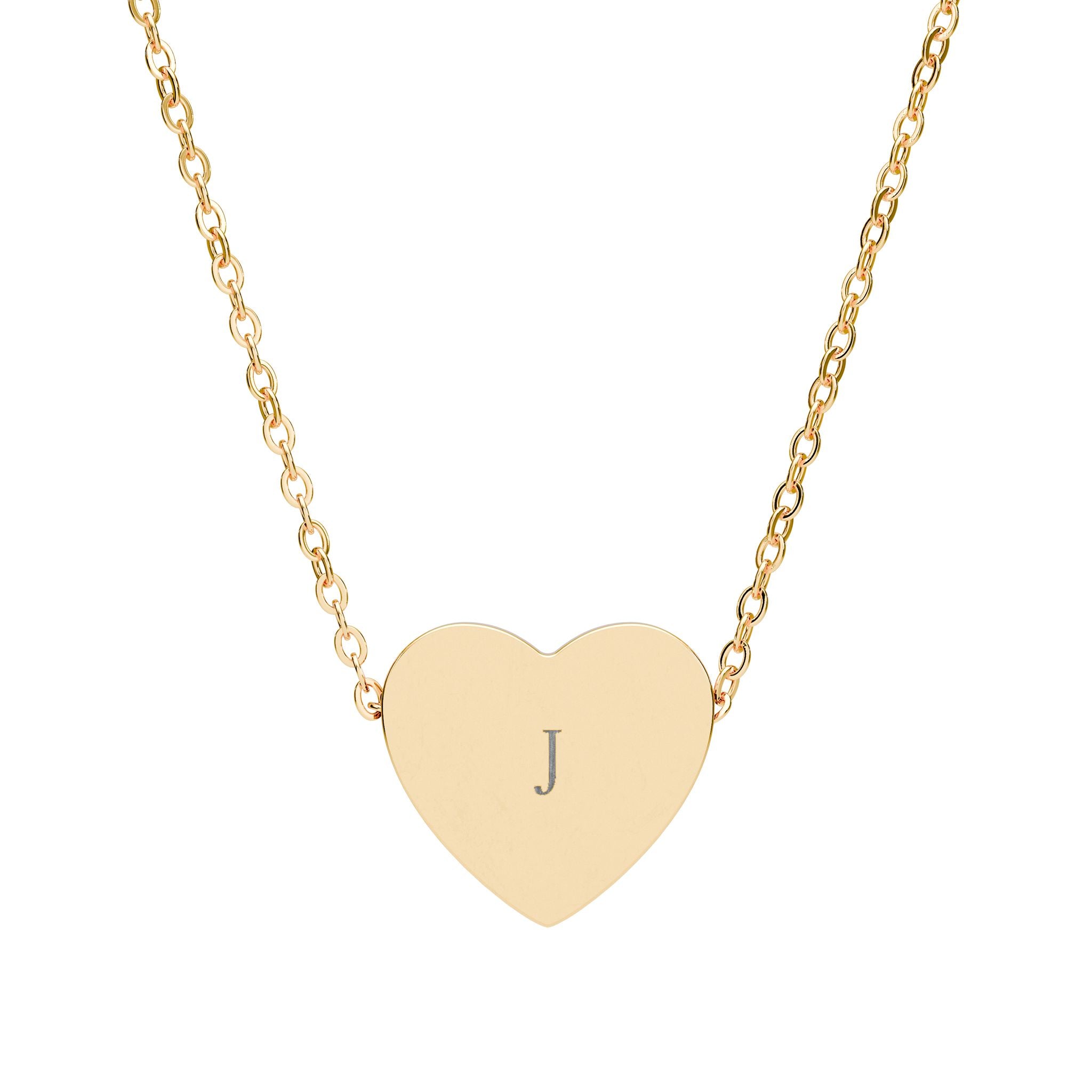 Engraved Heart Necklace — "You're My" Personalized Pendant (Silver or Rose Gold)