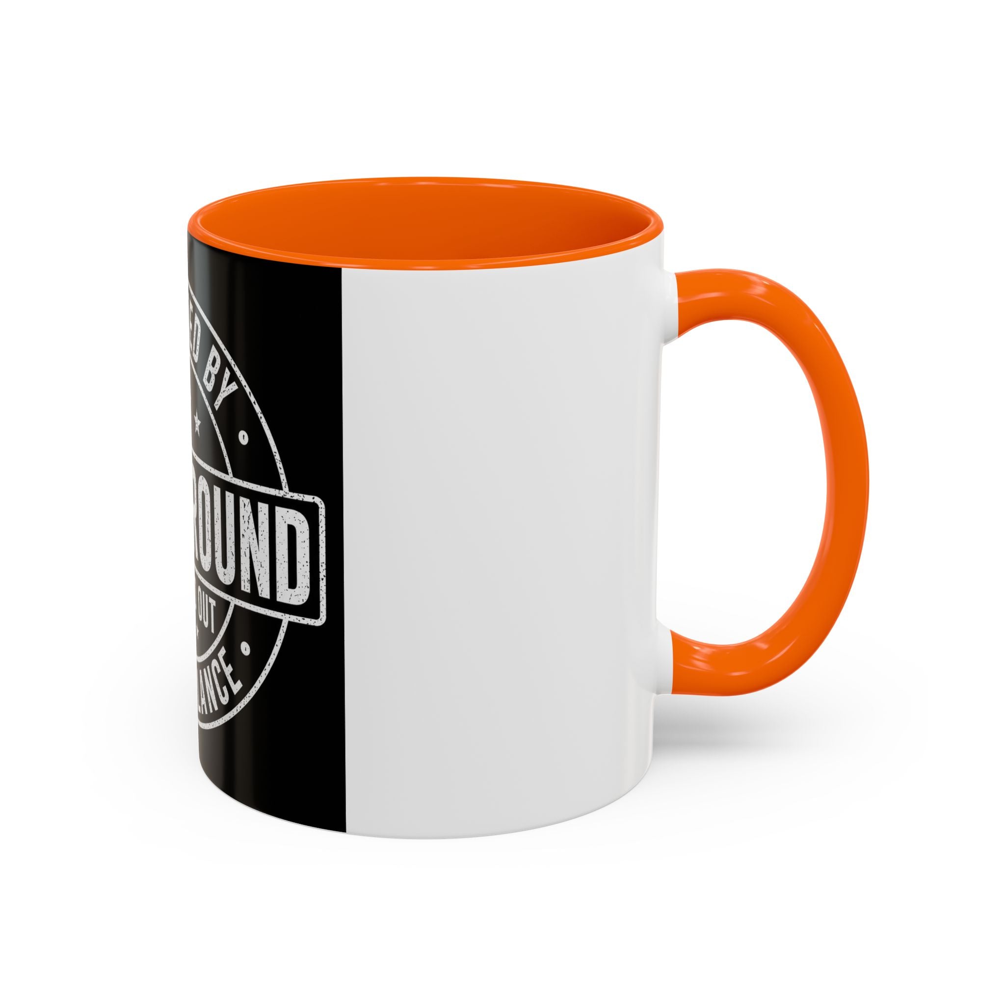 Coffee Mug — "Protected by Surveillance: Fuck Around and Find Out" Black Accent